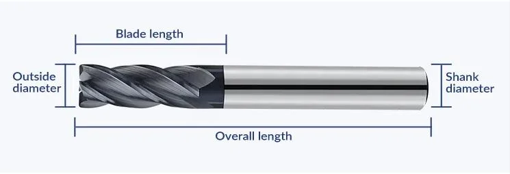 4f Milling Cutter Bronze Coating Alloy 68 Degree Tungsten Steel Milling Cutter for Steel